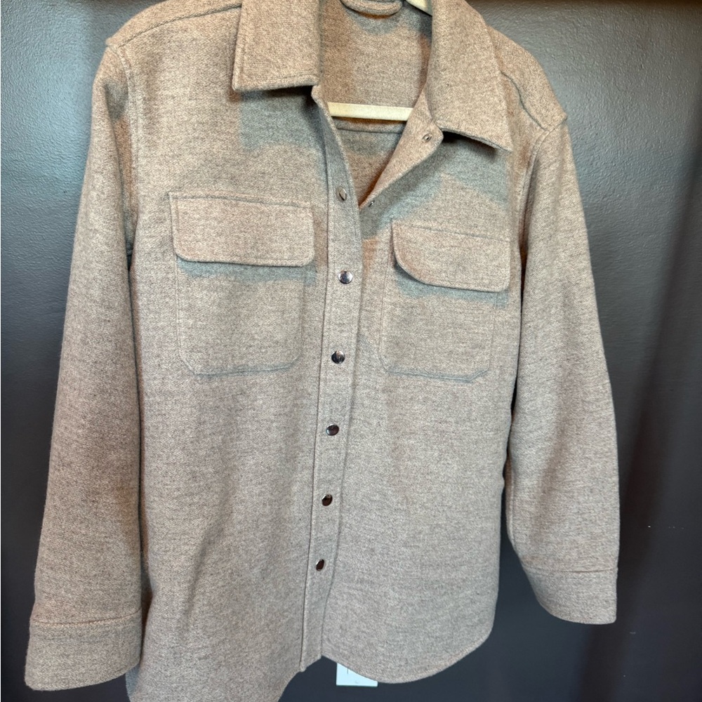 & Other Stories Tan Shirt Jacket size 4